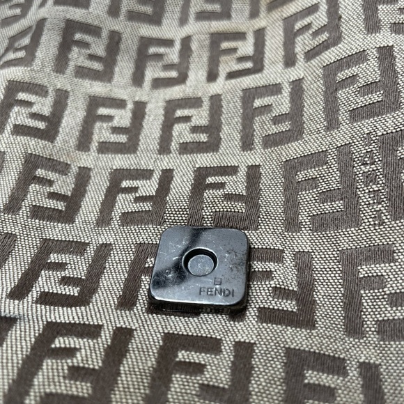 Fendi | Vintage Zucchino Shoulder Bag in Brown FF Monogram Logo - Picture 11 of 17